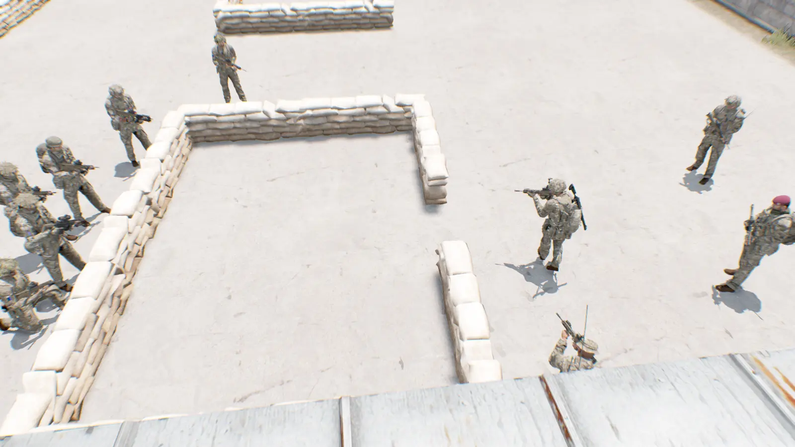 2 PARA soldiers clearing a walled compound during a training drill
