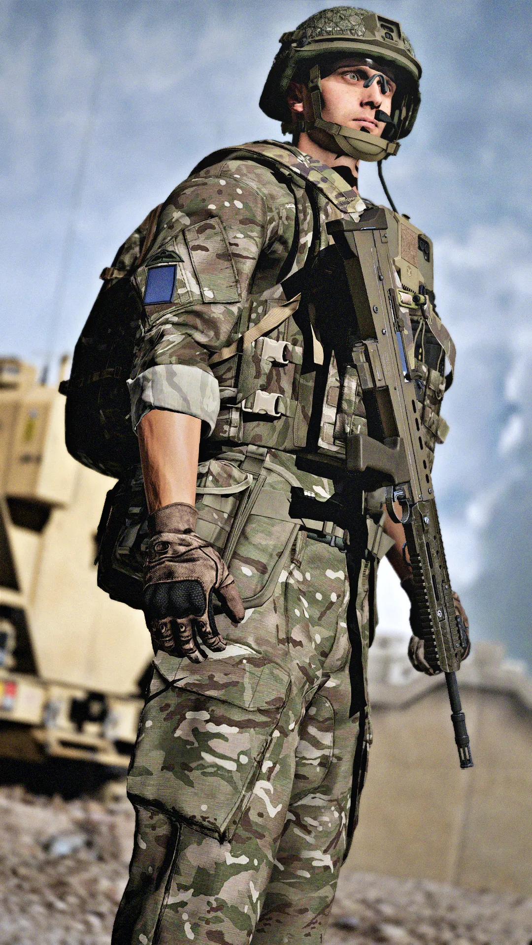A 2 PARA private in fighting order.