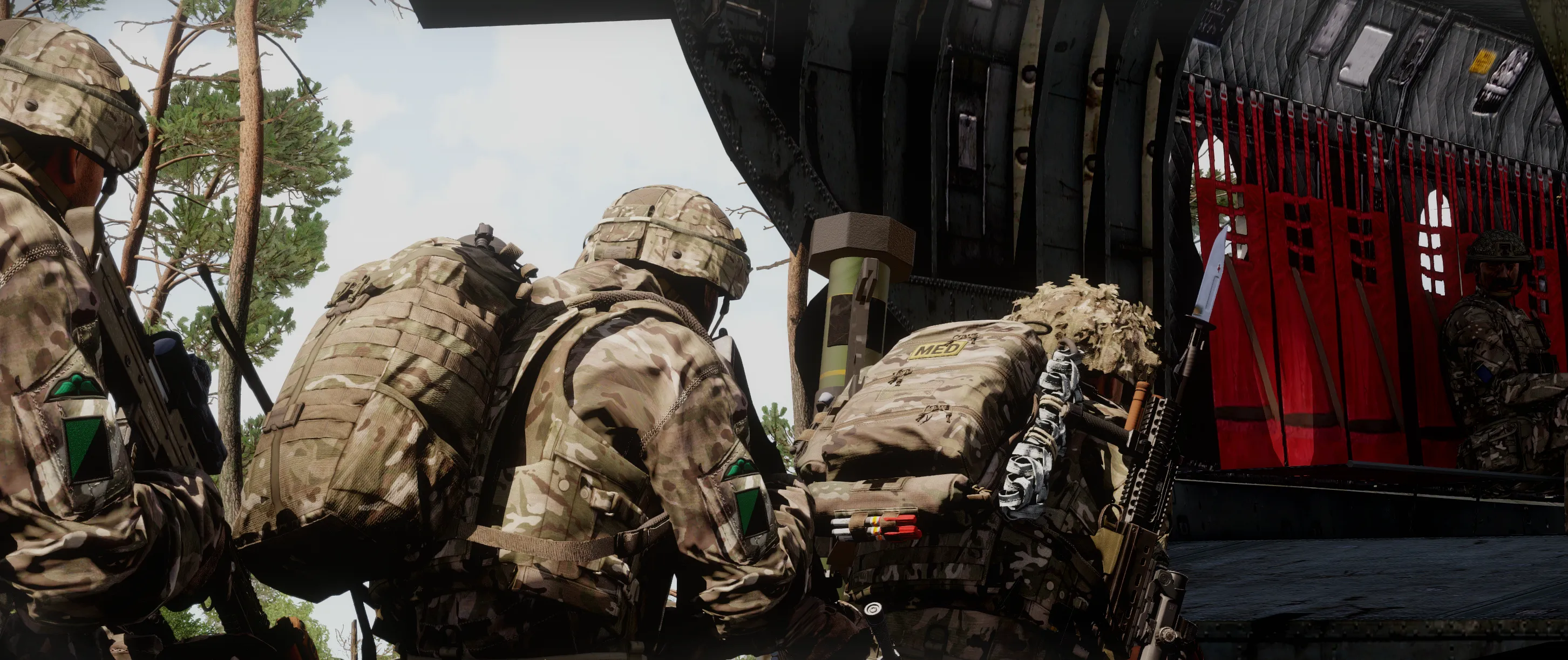 1 R IRISH personnel loading onto transport.